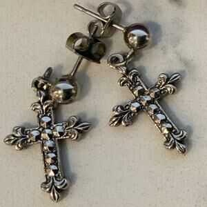 Vintage Cross Earrings